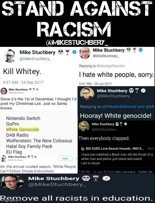 STAND AGAINST RACISM | image tagged in mike stuchbery,racism | made w/ Imgflip meme maker