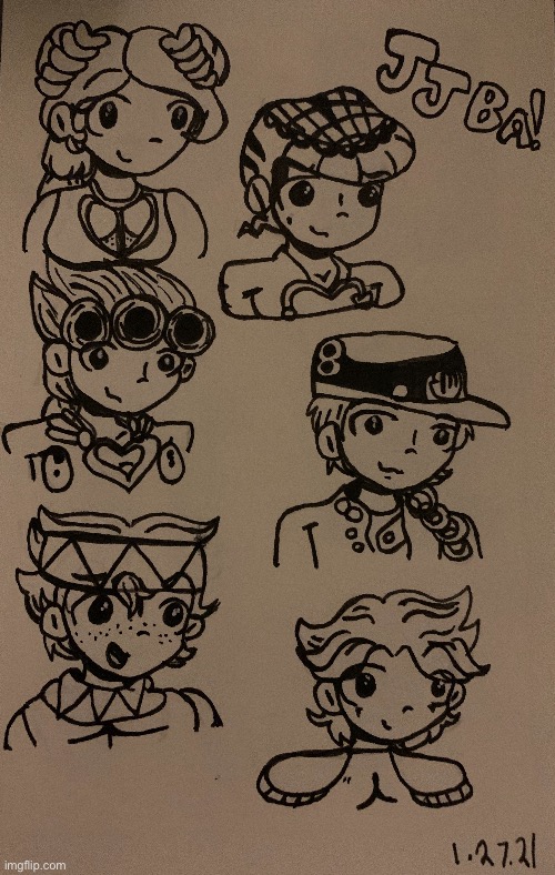 JoJo’s Bizarre Sketch! :D | image tagged in jojo's bizarre adventure,art,drawing | made w/ Imgflip meme maker