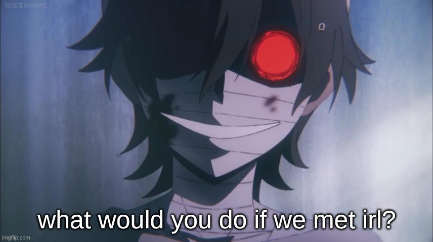what would you do if we met irl? | made w/ Imgflip meme maker