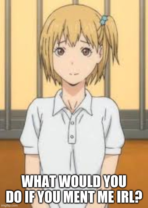 WHAT WOULD YOU DO IF YOU MET ME IRL? | made w/ Imgflip meme maker