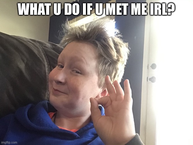 *wheeze* my faceeeeeeee lololololol | WHAT U DO IF U MET ME IRL? | image tagged in why,tho,i can't even with this face- | made w/ Imgflip meme maker