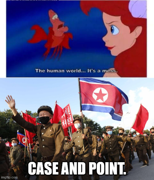 CASE AND POINT. | image tagged in little mermaid human world is a mess | made w/ Imgflip meme maker