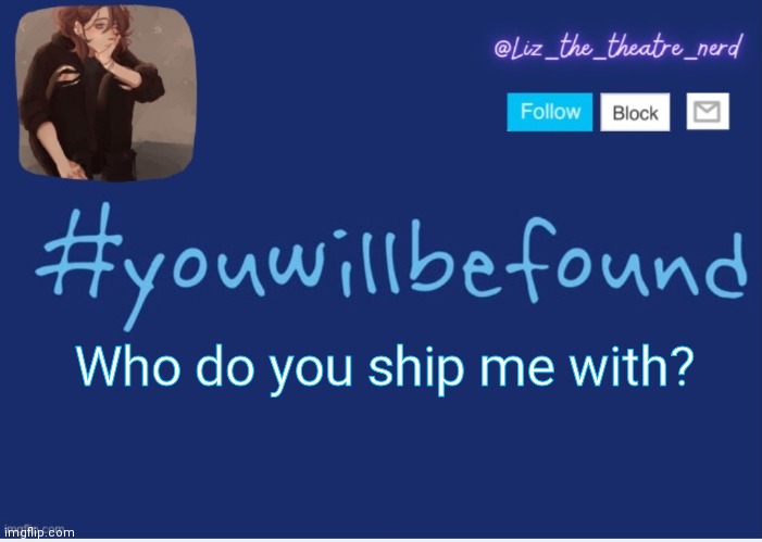 Reeeeeeee | Who do you ship me with? | image tagged in liz the theater nerd template | made w/ Imgflip meme maker