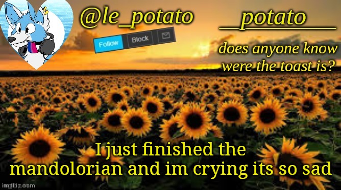 But it is a good show | I just finished the mandolorian and im crying its so sad | made w/ Imgflip meme maker