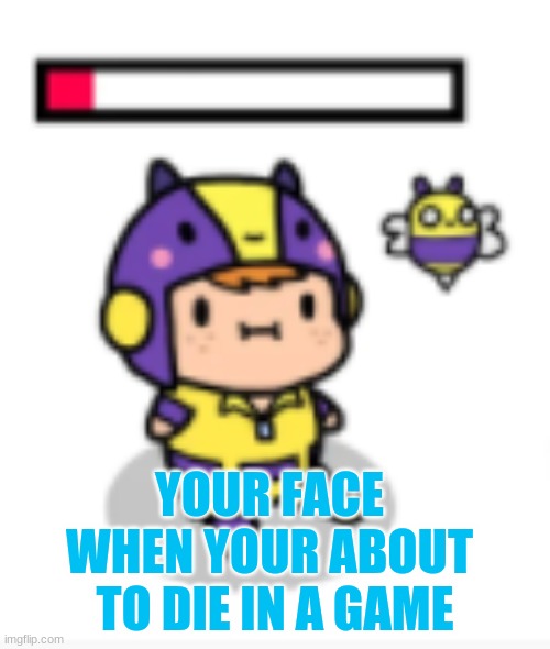 YOUR FACE WHEN YOUR ABOUT; TO DIE IN A GAME | image tagged in funny | made w/ Imgflip meme maker