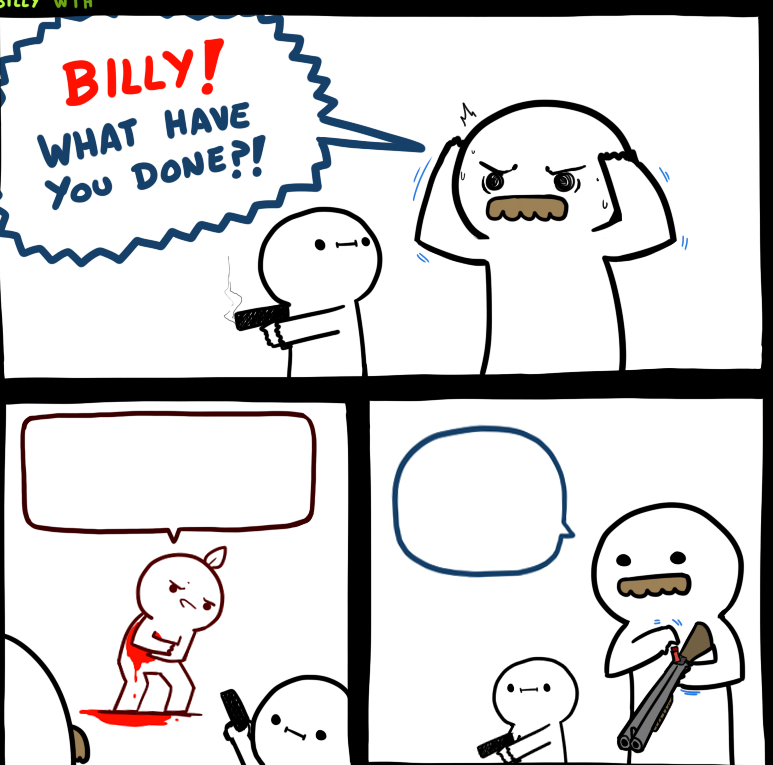 Billy What Have You Done Blank Meme Template