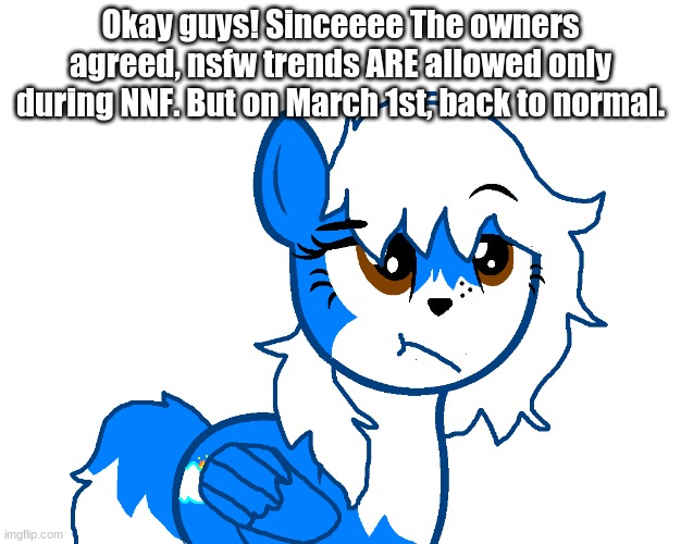 Thank church. | Okay guys! Sinceeee The owners agreed, nsfw trends ARE allowed only during NNF. But on March 1st, back to normal. | image tagged in clouddays unammused | made w/ Imgflip meme maker