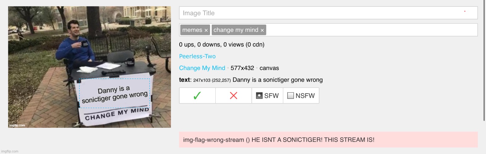 Danny, flag it. | made w/ Imgflip meme maker