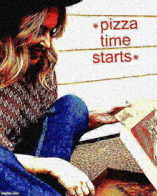 Kylie pizza time starts deep-fried 2 Blank Meme Template