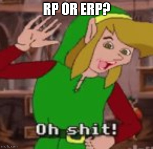 link oh shit | RP OR ERP? | image tagged in link oh shit,memes | made w/ Imgflip meme maker