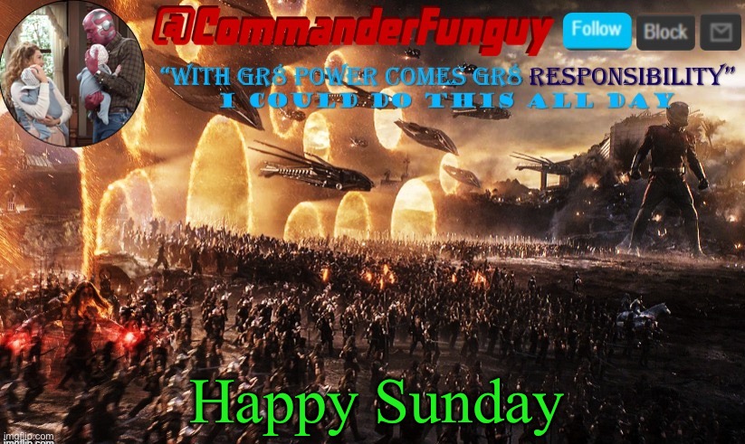 Holiness day | Happy Sunday | image tagged in commanderfunguy announcement template | made w/ Imgflip meme maker