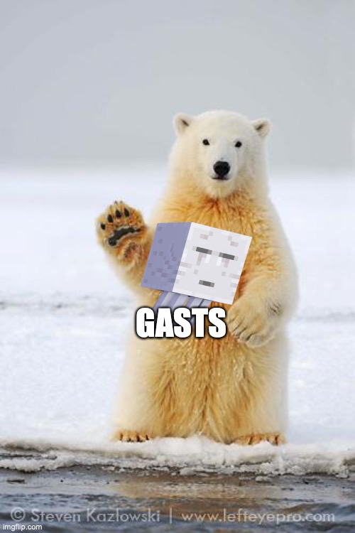 hello polar bear | GASTS | image tagged in hello polar bear | made w/ Imgflip meme maker