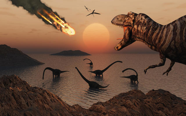 Dinosaurs asteroid Blank Meme Template