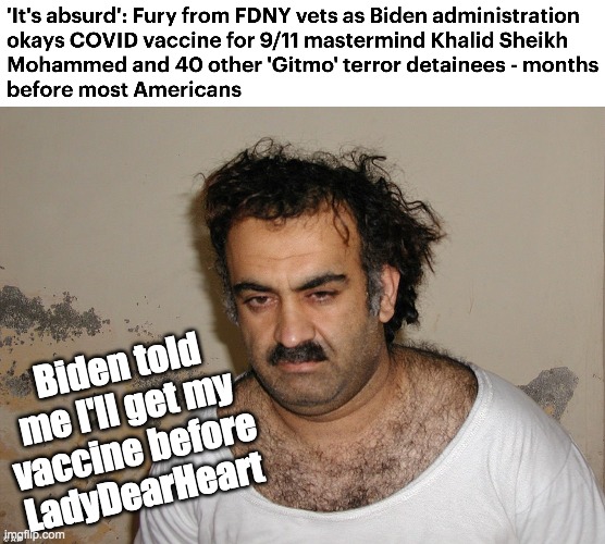 Biden told me I'll get my vaccine before LadyDearHeart | made w/ Imgflip meme maker