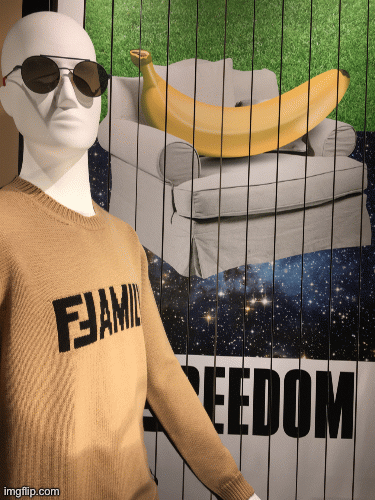 FunKy Fendi Family | image tagged in fashion,window design,fendi,family,brian einersen | made w/ Imgflip images-to-gif maker