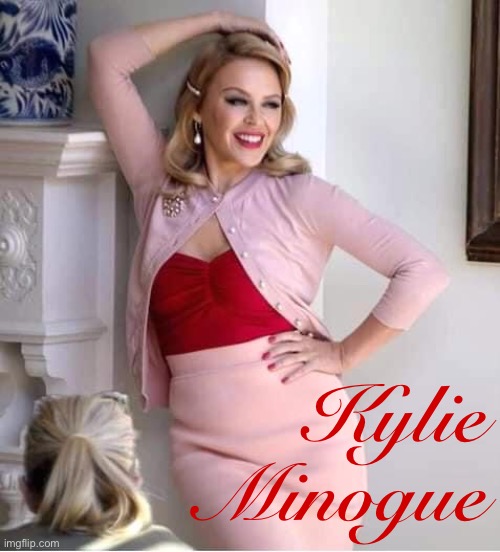 Mature stylings | Kylie Minogue | image tagged in kylie pink | made w/ Imgflip meme maker