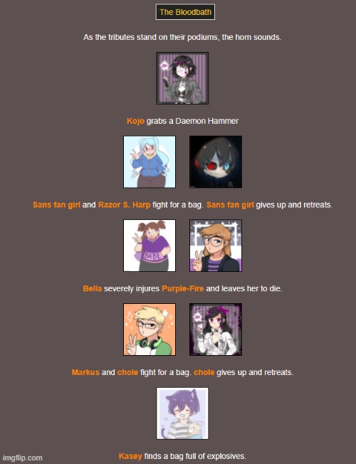 Bloodbath (1) | image tagged in hunger games | made w/ Imgflip meme maker