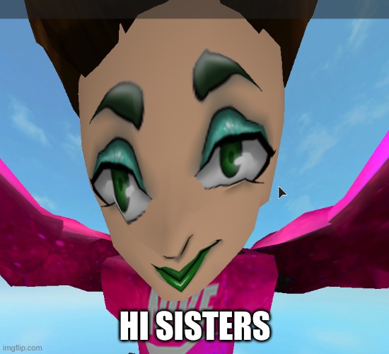 roblox james charles glitch | HI SISTERS | image tagged in roblox james charles glitch | made w/ Imgflip meme maker