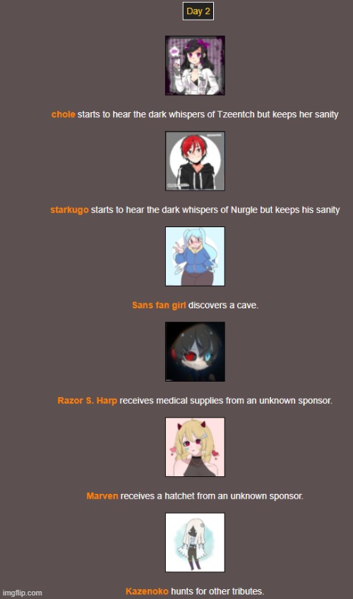 Day 2 | image tagged in hunger games | made w/ Imgflip meme maker