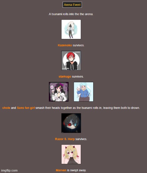 Day 2 (arena) | image tagged in hunger games | made w/ Imgflip meme maker