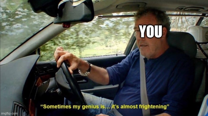 sometimes my genius is... it's almost frightening | YOU | image tagged in sometimes my genius is it's almost frightening | made w/ Imgflip meme maker