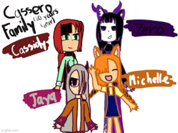 I drew my OCs & their future kids | made w/ Imgflip meme maker