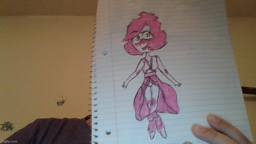 I made a character for a webcomic I might do later, but I accidentally made her look like evil pink diamond | made w/ Imgflip meme maker