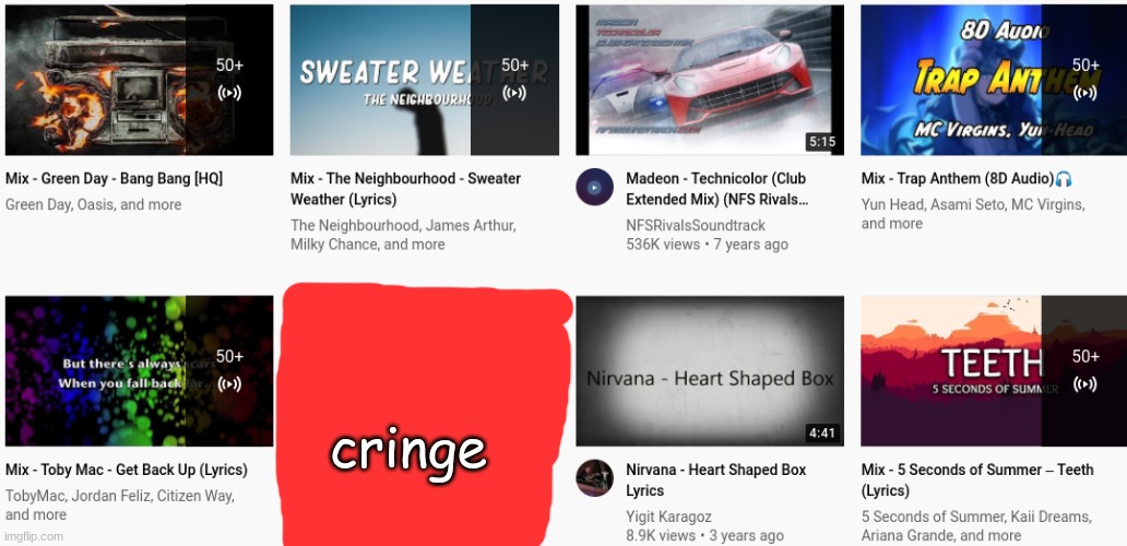 that one thing i watched  3 am completely ruining my recommended- | cringe | made w/ Imgflip meme maker