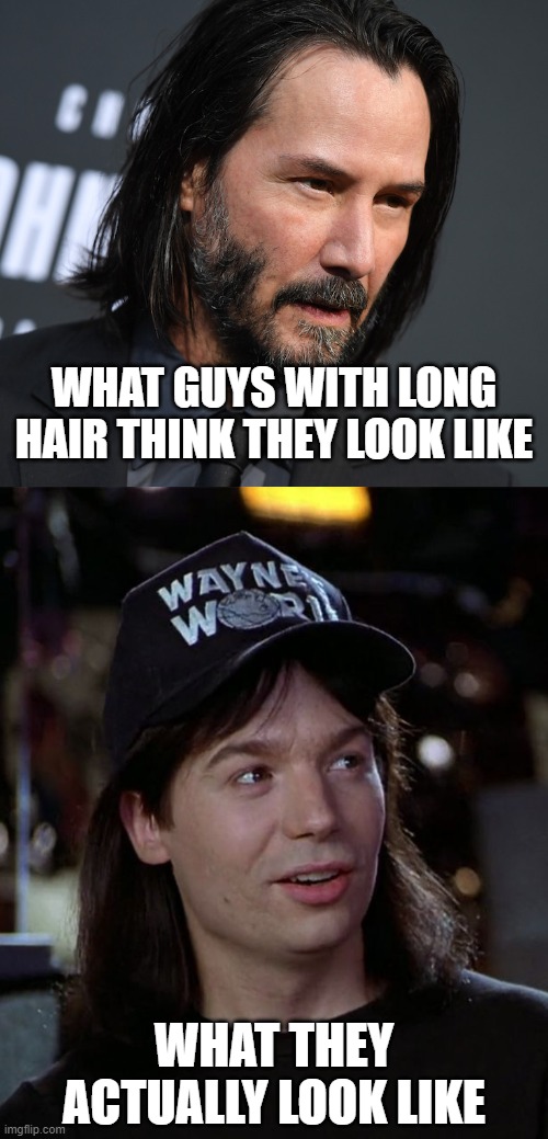 Guys with long hair be like - Imgflip