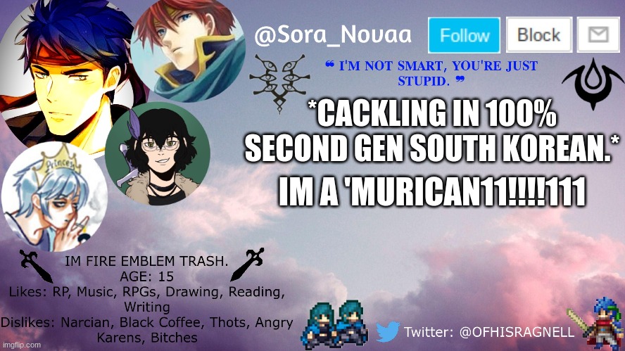 muRiCAIN1!!!1 | *CACKLING IN 100% SECOND GEN SOUTH KOREAN.*; IM A 'MURICAN11!!!!111 | made w/ Imgflip meme maker