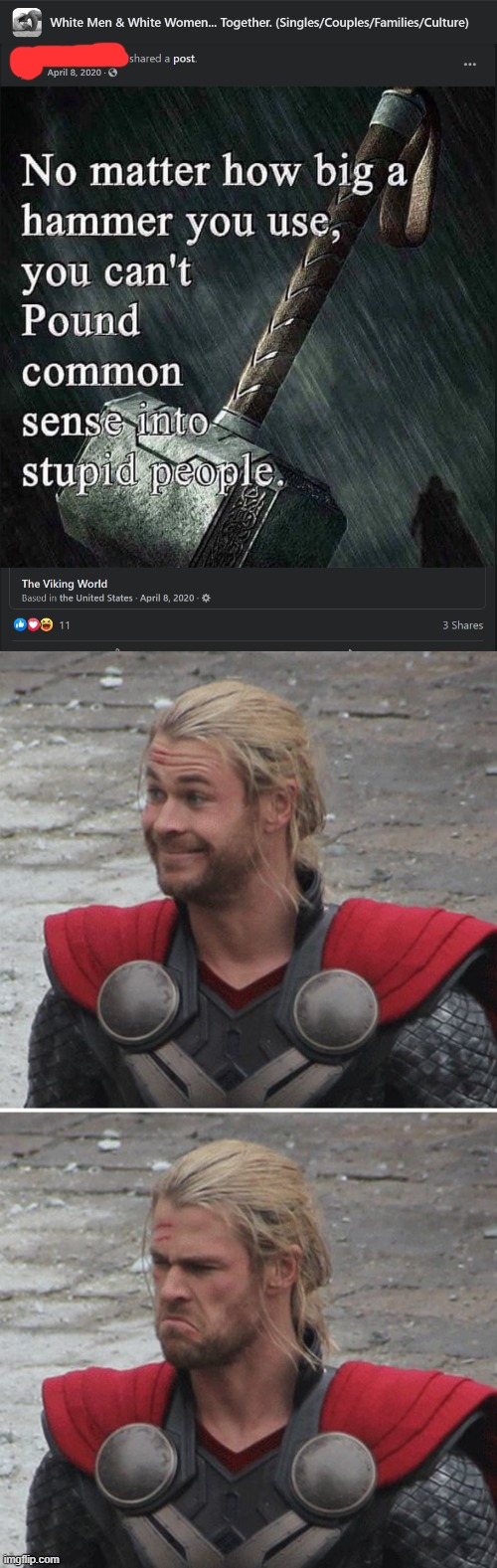 ok that was kinda funny tho | image tagged in thor happy then sad | made w/ Imgflip meme maker