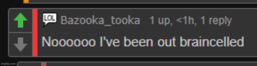 new temp lol | image tagged in out braincelled | made w/ Imgflip meme maker