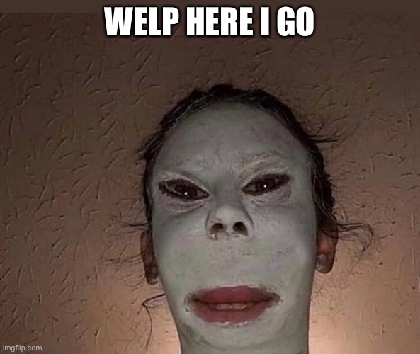 Cinnabun's face reveal | WELP HERE I GO | image tagged in cinnabun's face reveal | made w/ Imgflip meme maker