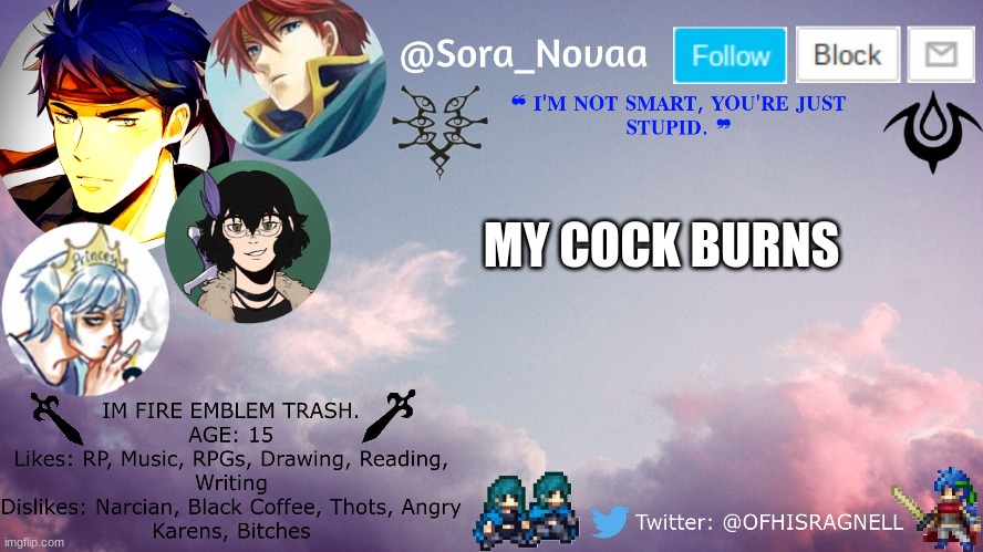 MY COCK BURNS | made w/ Imgflip meme maker
