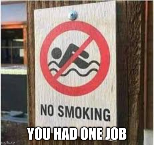 You had one job | YOU HAD ONE JOB | image tagged in you had one job,memes,funny,funny memes | made w/ Imgflip meme maker