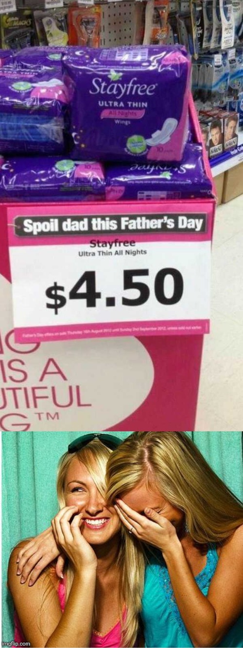 That's just funny lol | image tagged in laughing girls,fathers day | made w/ Imgflip meme maker