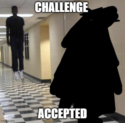 floating boy chasing running boy | CHALLENGE ACCEPTED | image tagged in floating boy chasing running boy | made w/ Imgflip meme maker
