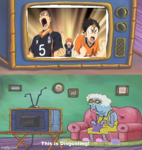 why do i need a title? this meme speaks for itself? | image tagged in haikyuu,sucks,anime itself sucks,anime,is bad | made w/ Imgflip meme maker