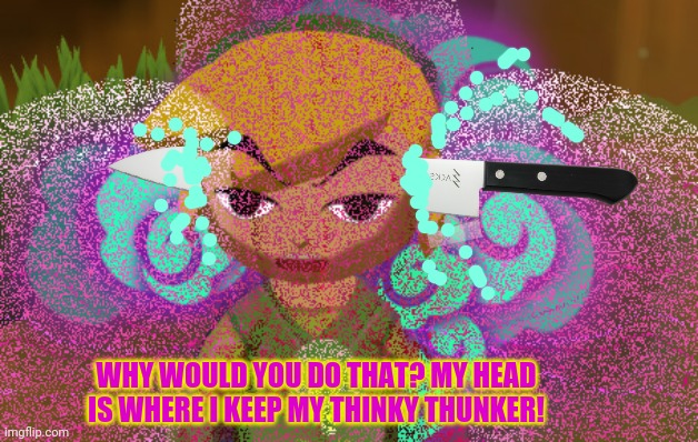 WHY WOULD YOU DO THAT? MY HEAD IS WHERE I KEEP MY THINKY THUNKER! | made w/ Imgflip meme maker