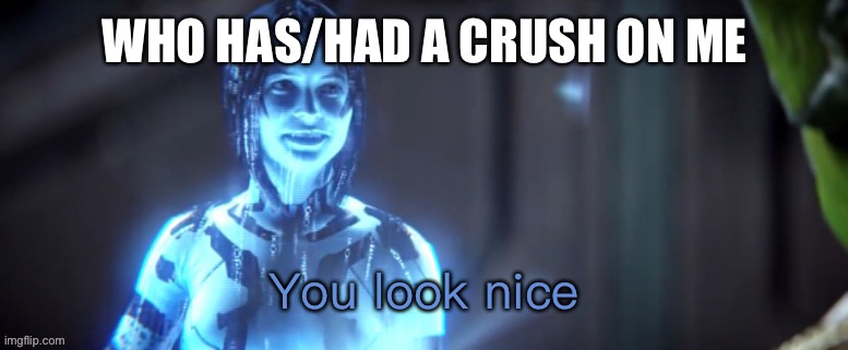 E | WHO HAS/HAD A CRUSH ON ME | image tagged in you look nice | made w/ Imgflip meme maker