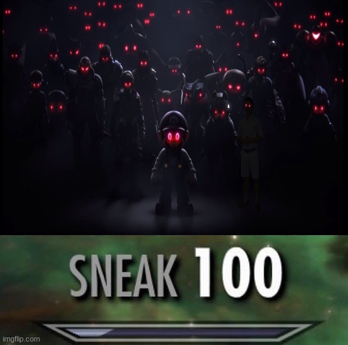 Look closely | image tagged in sneak 100,super smash bros,ultimate,gaming | made w/ Imgflip meme maker