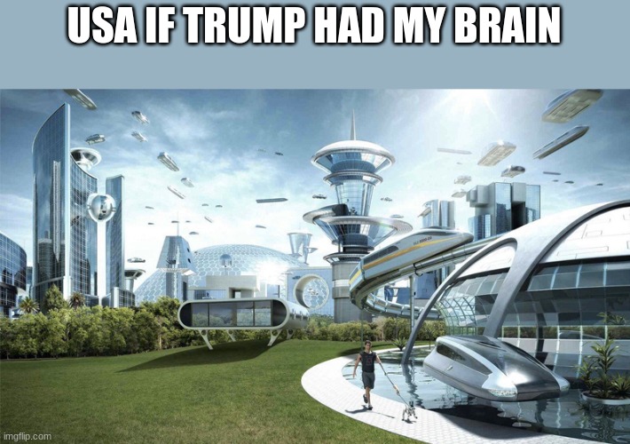 not funny hmm? | USA IF TRUMP HAD MY BRAIN | image tagged in the future world if | made w/ Imgflip meme maker