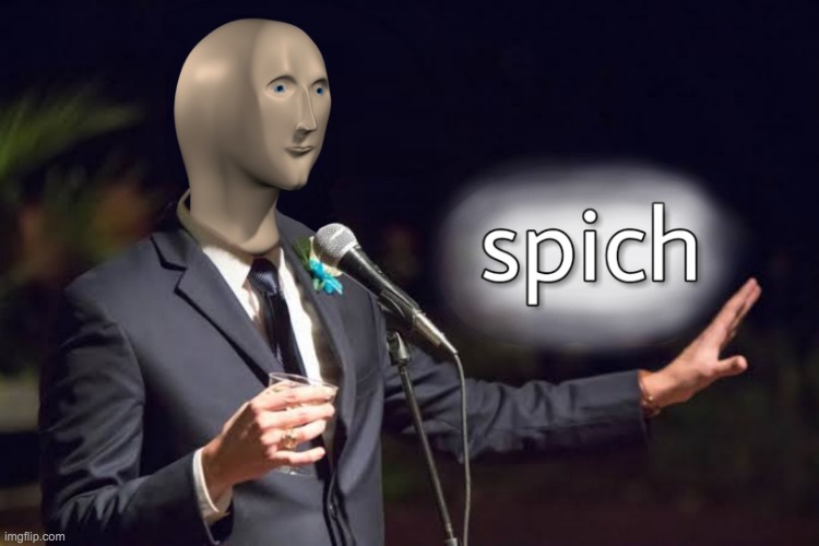 Meme Man "Spich" Template (Speech) | image tagged in meme man spich template speech | made w/ Imgflip meme maker