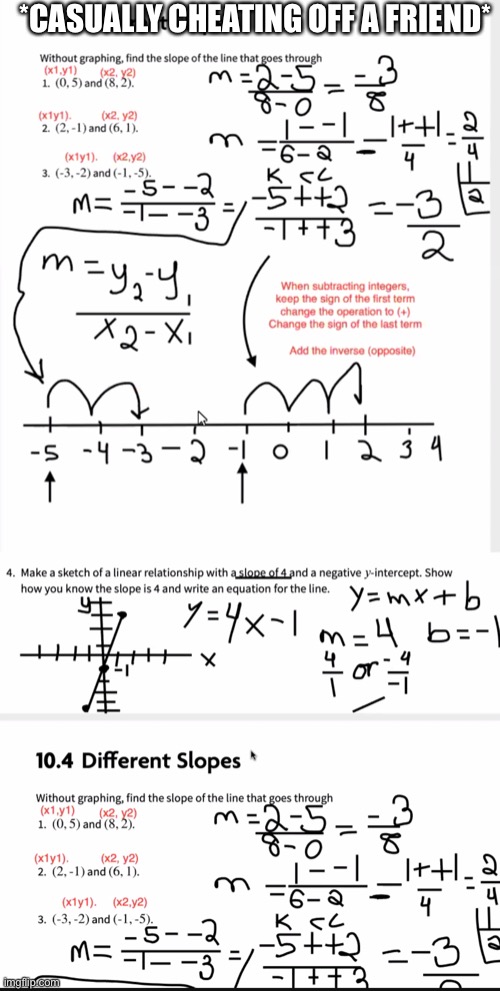 *CASUALLY CHEATING OFF A FRIEND* | made w/ Imgflip meme maker