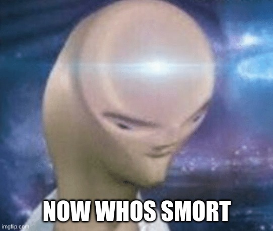 SMORT | NOW WHOS SMORT | image tagged in smort | made w/ Imgflip meme maker