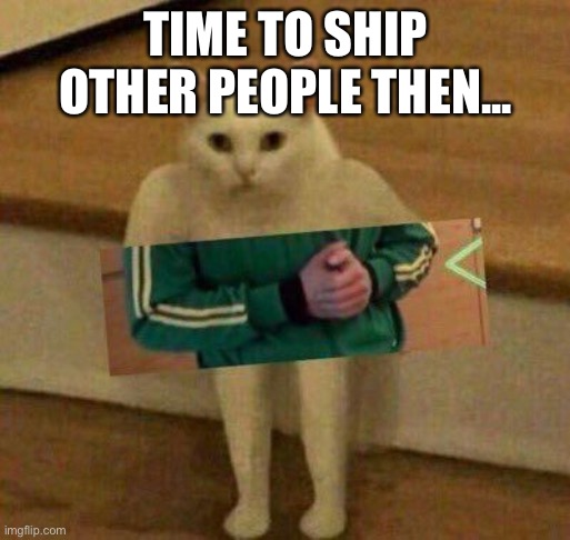 cursedcat | TIME TO SHIP OTHER PEOPLE THEN... | image tagged in cursedcat | made w/ Imgflip meme maker