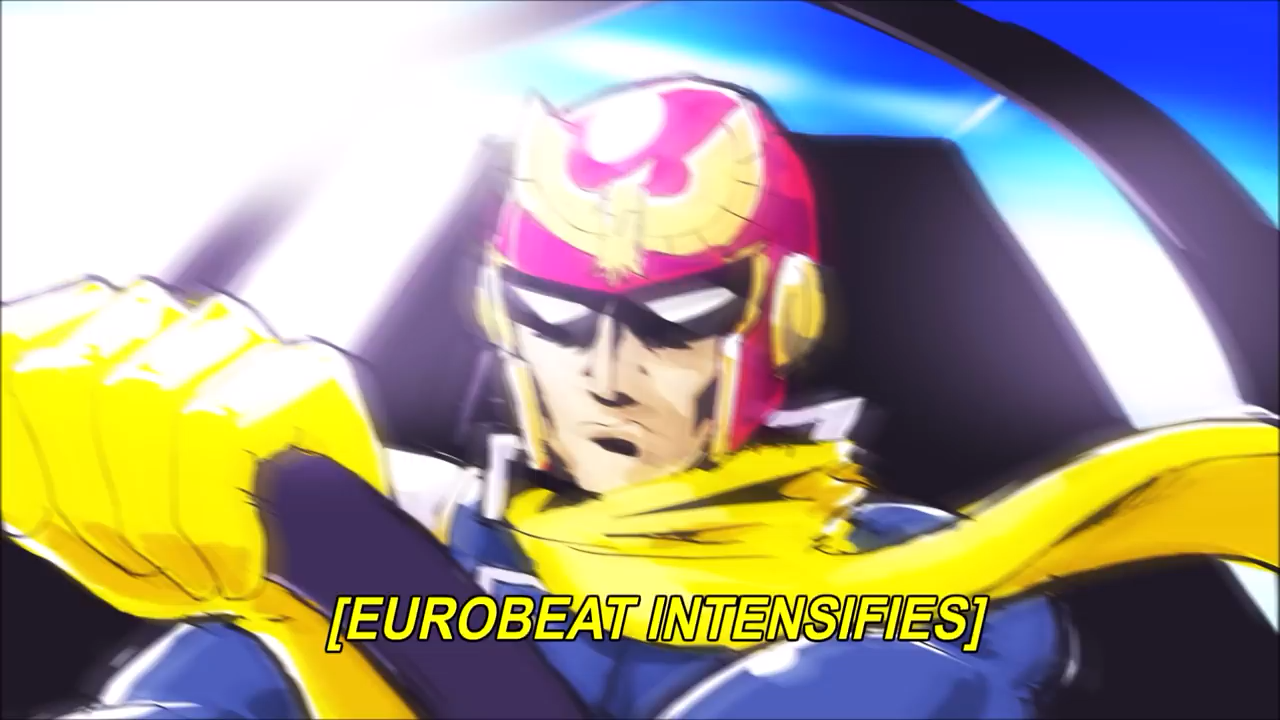 Captain Falcon Eurobeat Intensifies Blank Meme Template