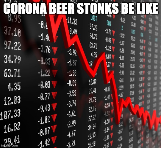 CORONA BEER STONKS BE LIKE | made w/ Imgflip meme maker