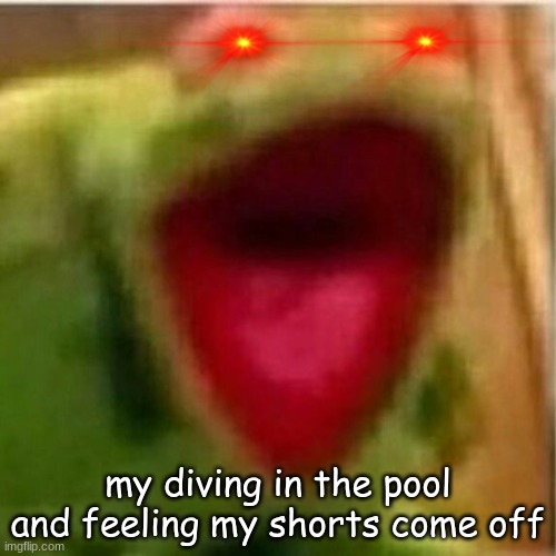 the pool | my diving in the pool and feeling my shorts come off | image tagged in ahhhhhhhhhhhhh,funny memes,funny,memes,dank memes,raydog | made w/ Imgflip meme maker