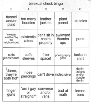 Bisexual Bingo Blank Meme Template